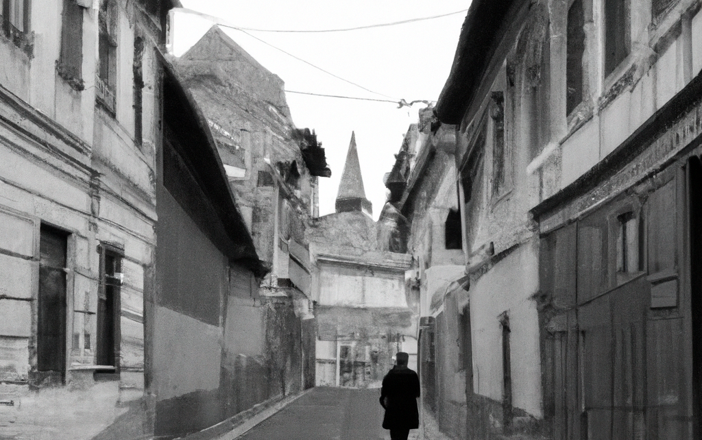 jews, Sibiu City, history, black and white